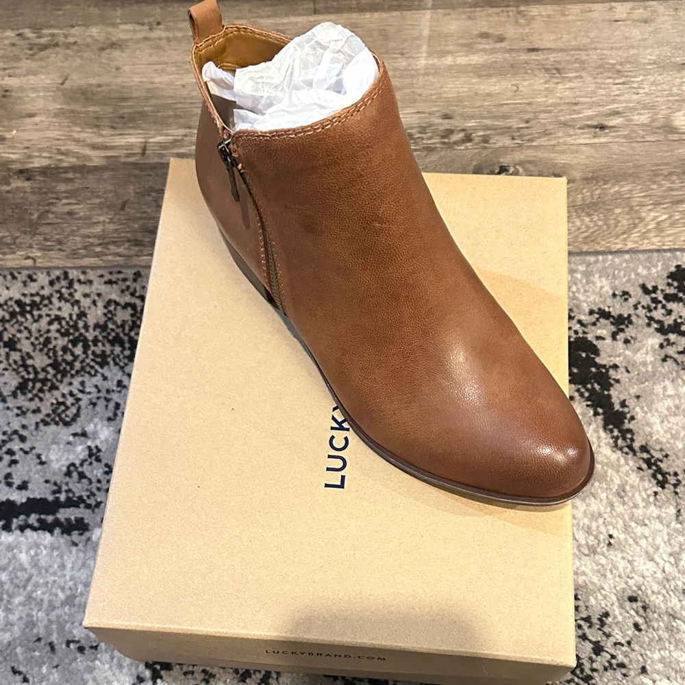Lucky Brand Tan Leather Booties